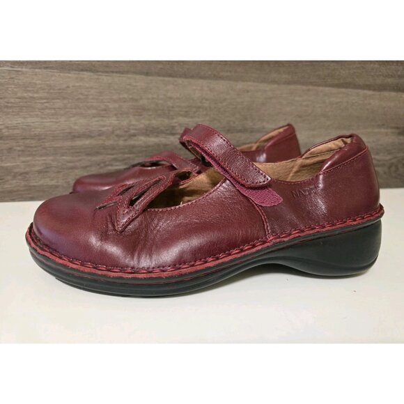 NAOT Primrose Mary Jane Shoes Womens Red Leather Comfort Support EU Size38 US 7 - Picture 1 of 7